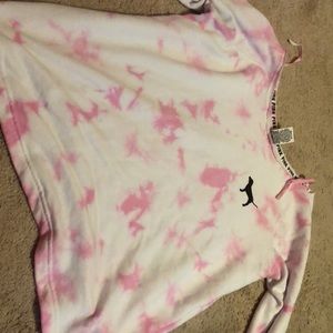 Victoria secrets off shoulder pink tie die